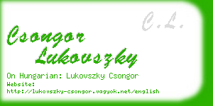 csongor lukovszky business card